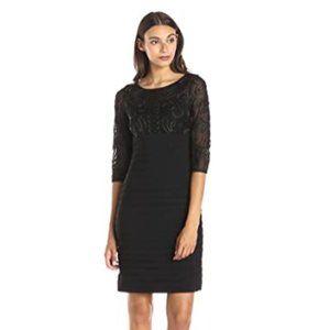 Women's Three-Quarter Sleeve Textured Lace Banded